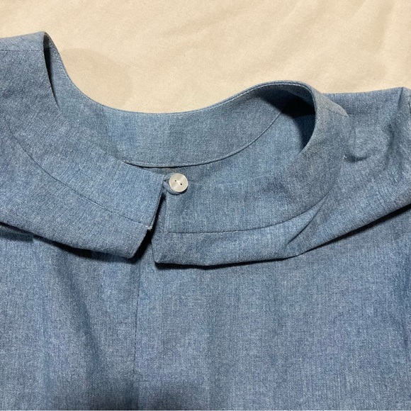 LaRoque Betty B Top Chambray Denim Peplum - Picture 9 of 11
